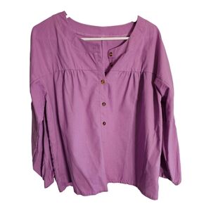 Lavender Ladies Tunic Top 100% Cotton Size L